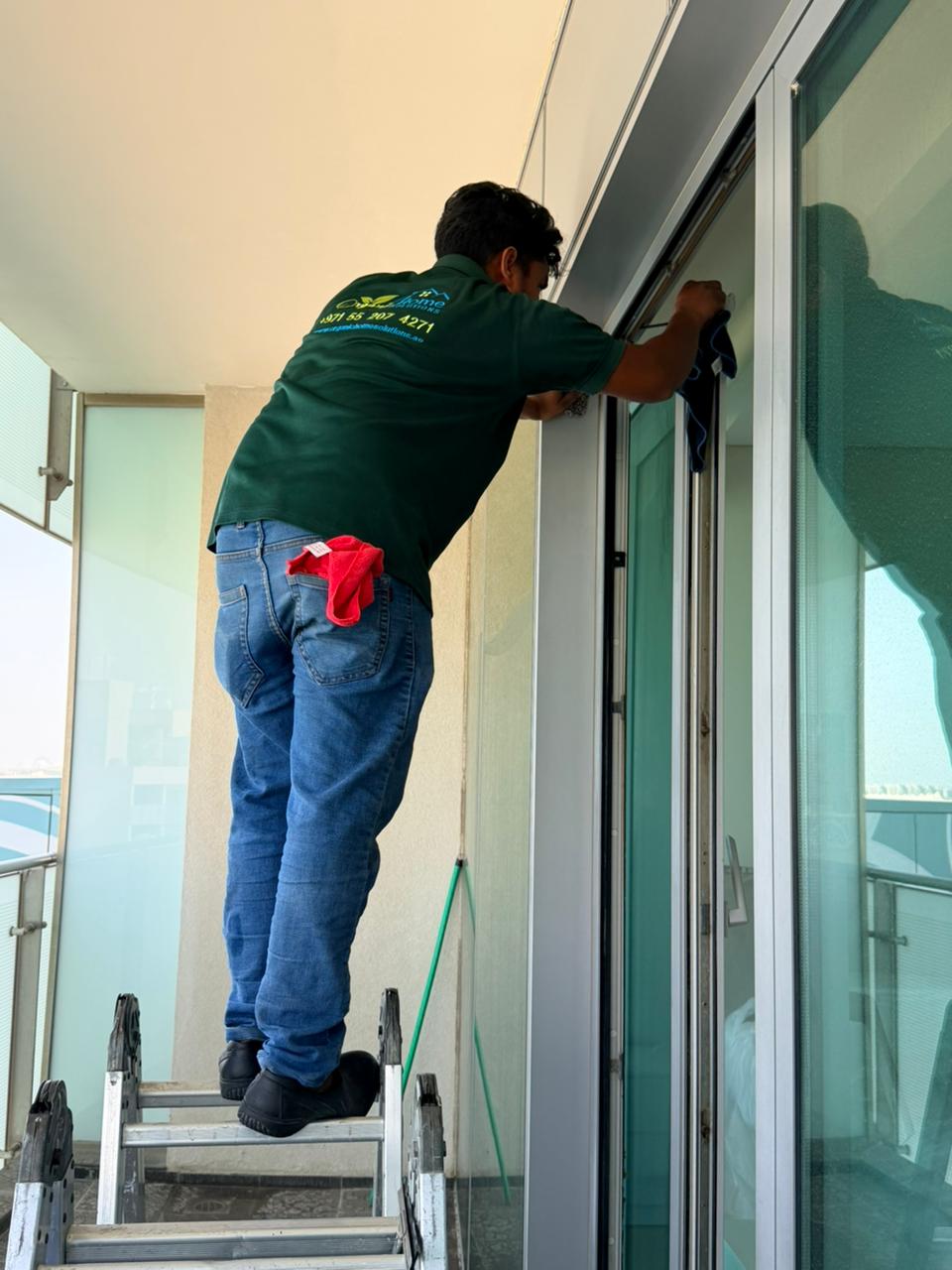 Apartment deep cleaning in progress Abu Dhabi 4
