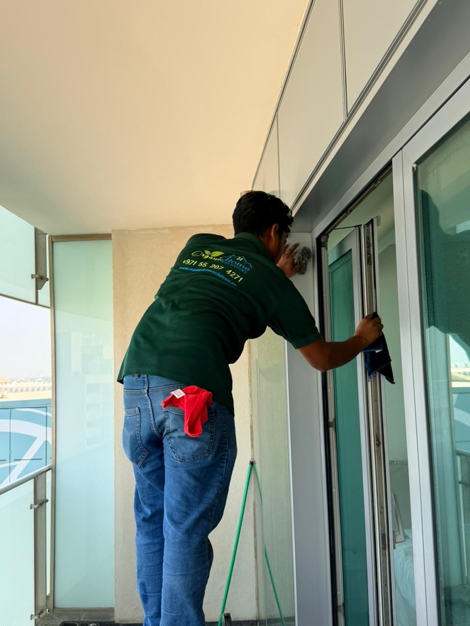 Apartment deep cleaning in progress Abu Dhabi 7