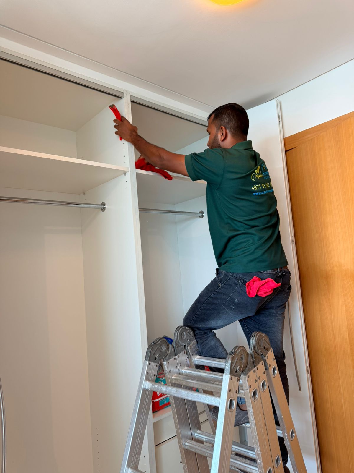 Apartment deep cleaning in progress Abu Dhabi 8