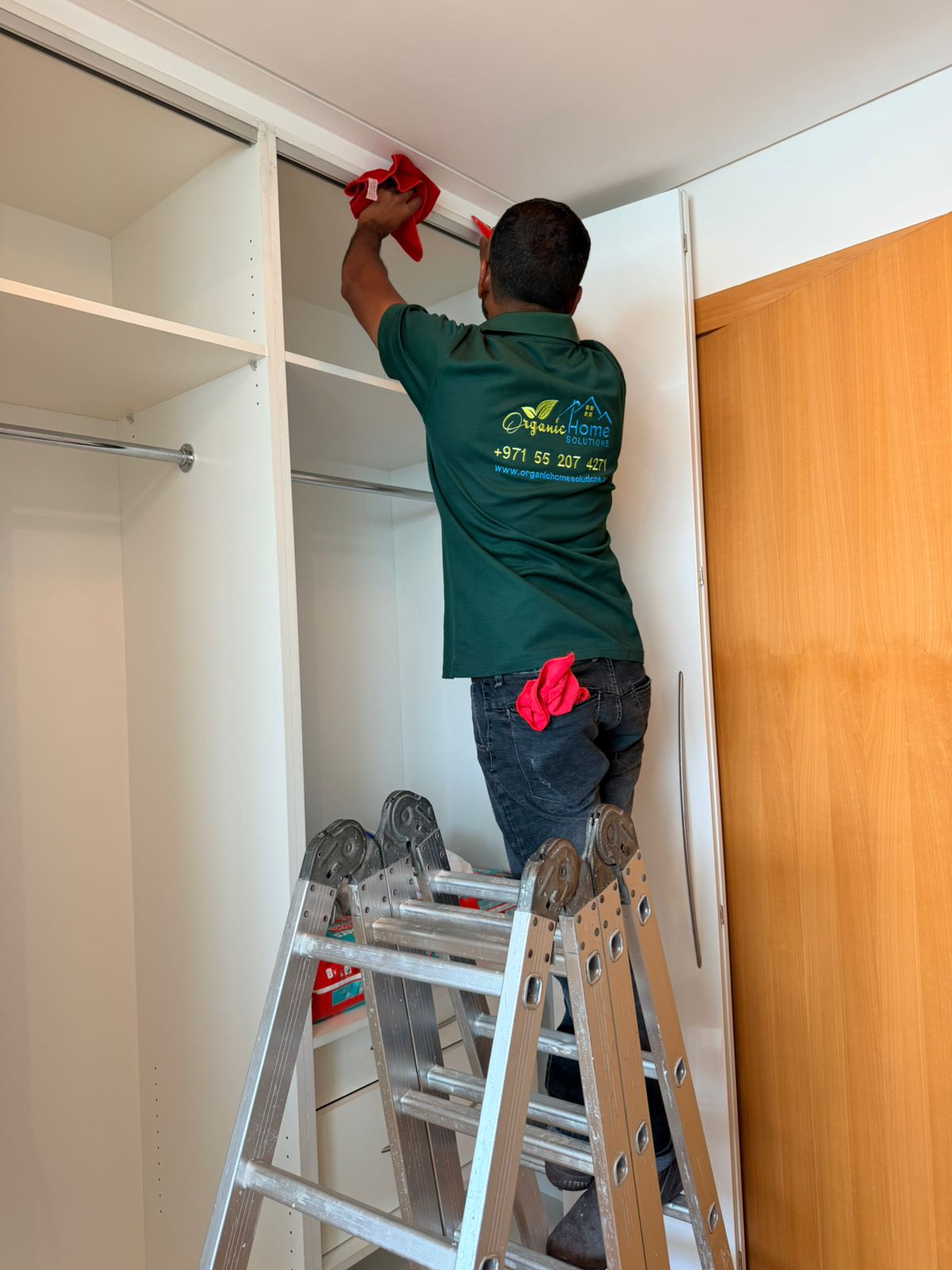 Apartment deep cleaning in progress Abu Dhabi 9