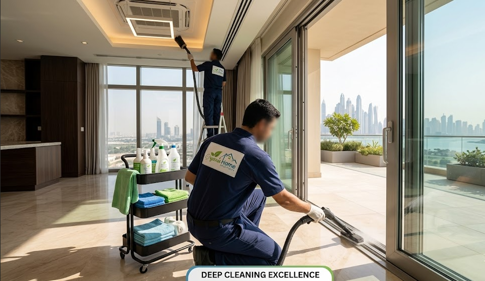 Professional villa deep cleaning services in Dubai by Organic Home Solutions